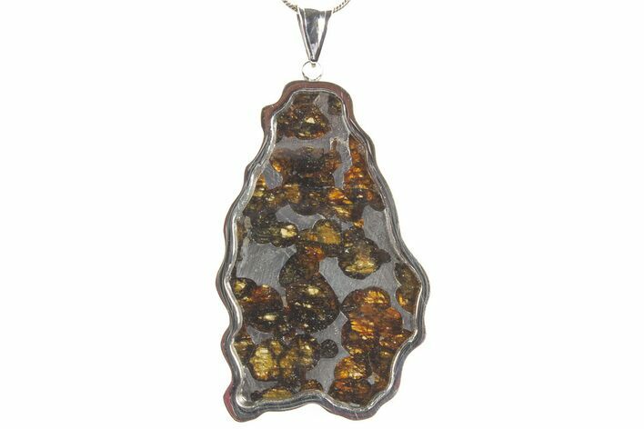 Sericho Pallasite Meteorite Pendant - Kenya #364125
